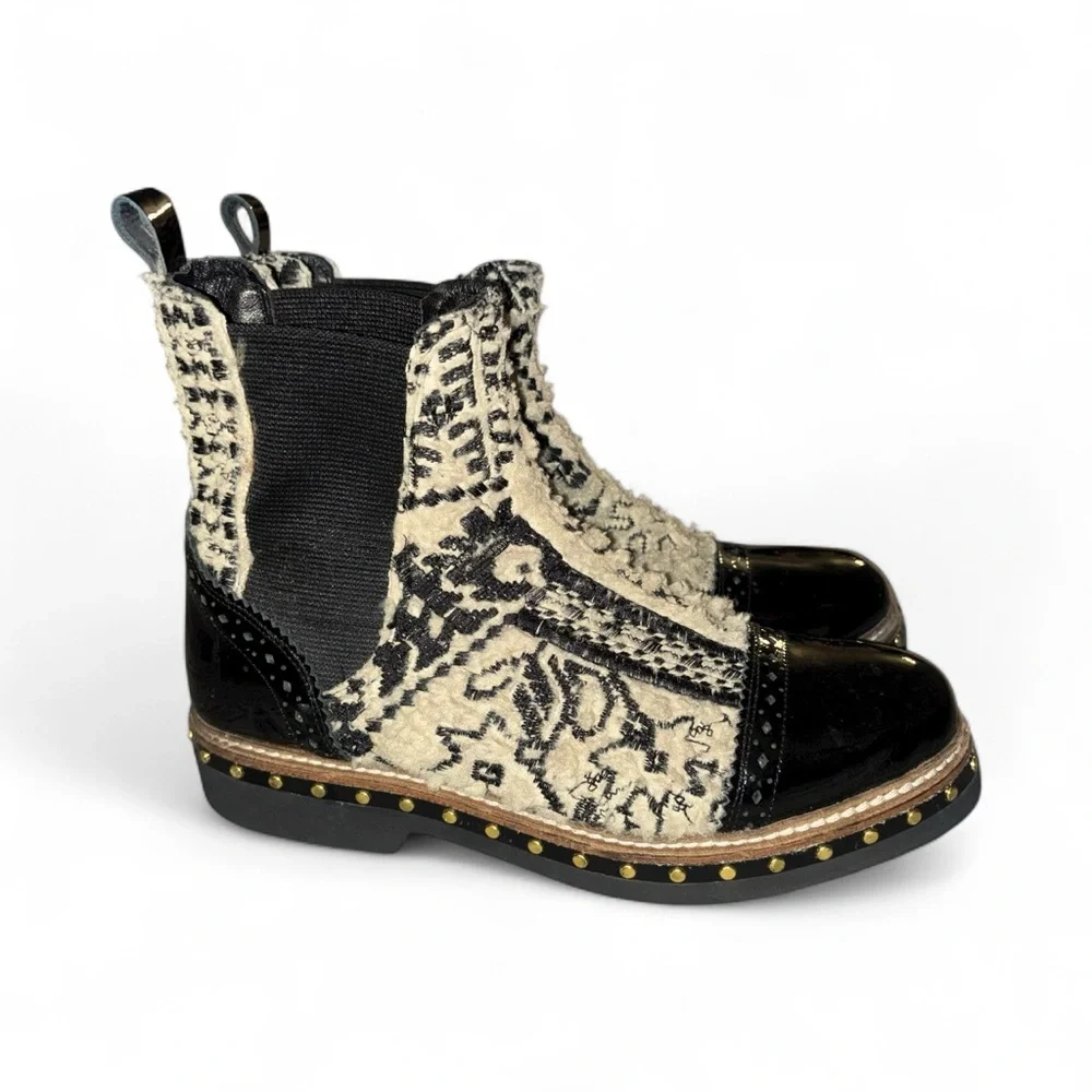 FREE PEOPLE CHELSEA SHERPA STUDDED ATLAS BOOT SIZE EU 37/7